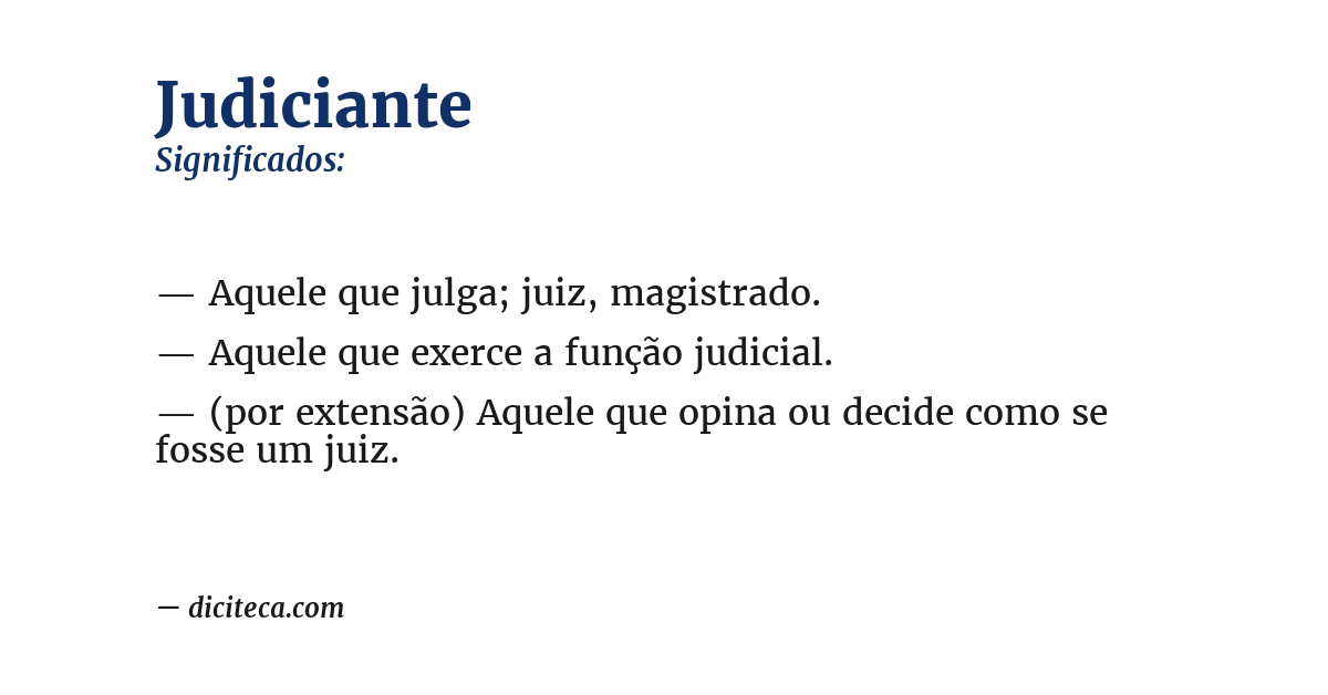 Significado de judiciante