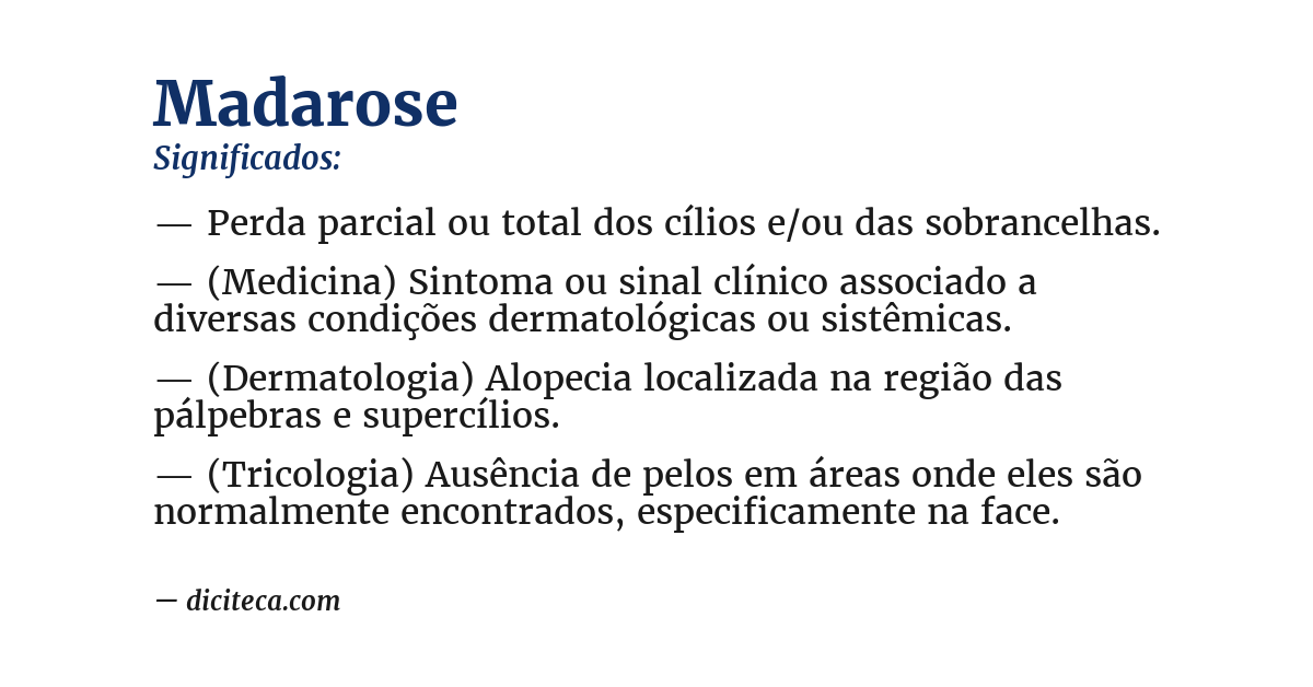 Significado de madarose