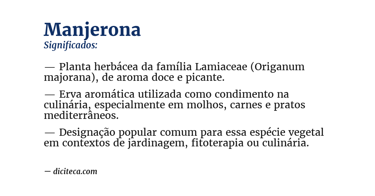 Significado de manjerona