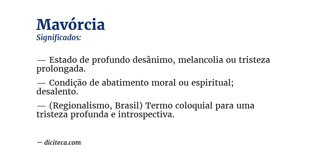 Significado de mavórcia