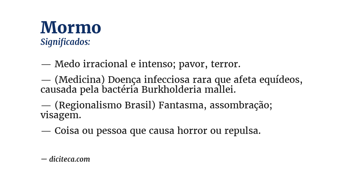Significado de mormo