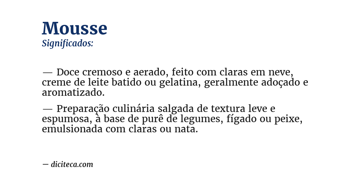 Significado de mousse