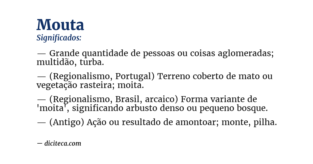 Significado de mouta