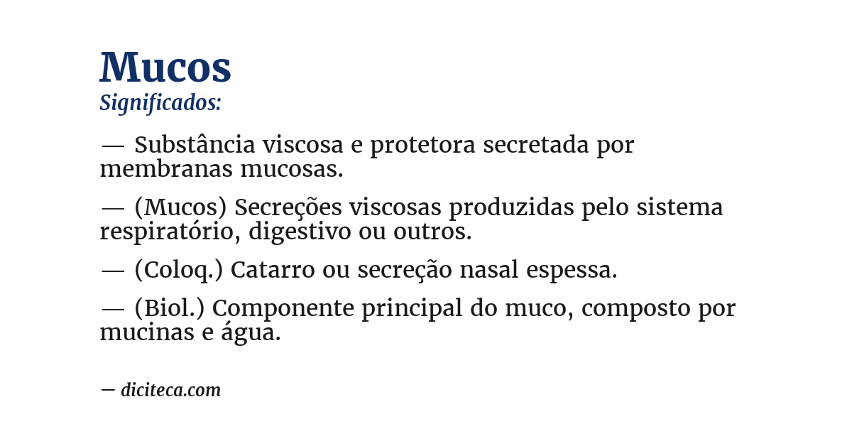 Significado de mucos