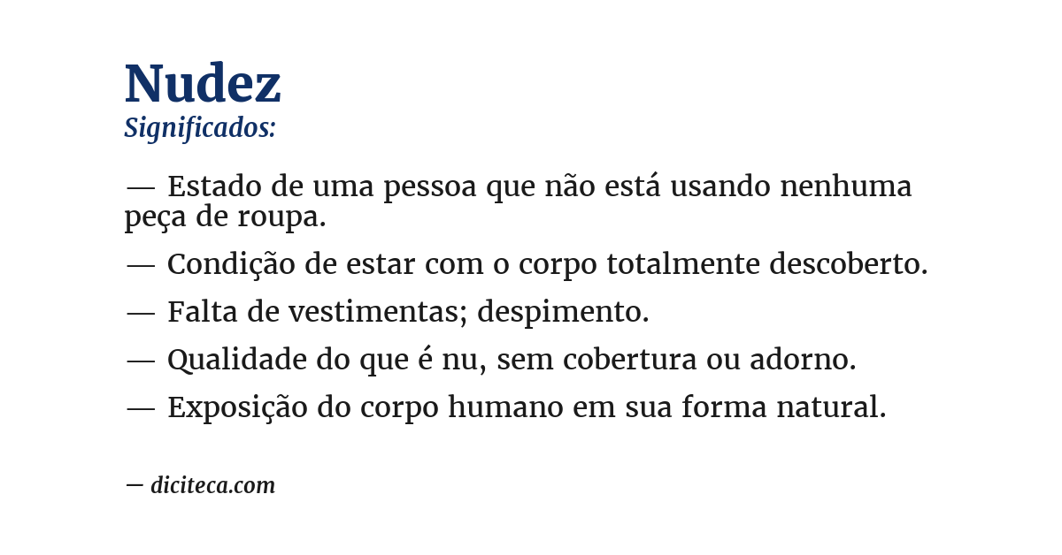 Significado de nudez