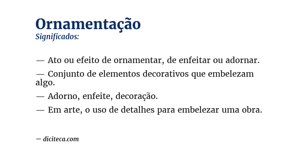 Significado de ornamentação