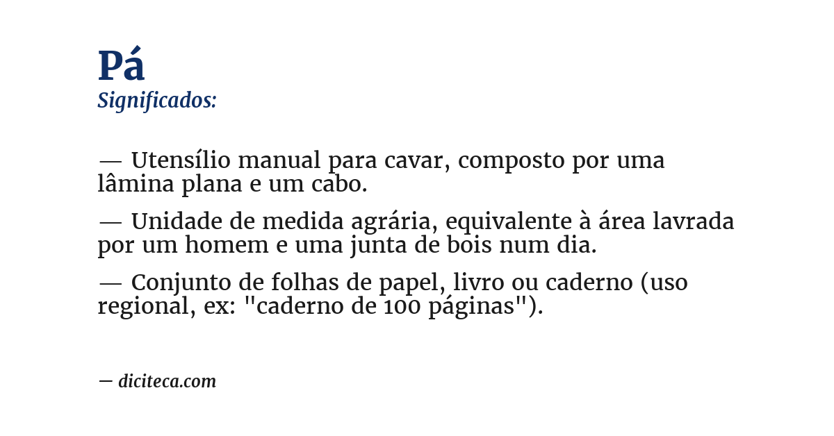 Significado de pá