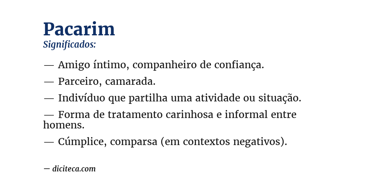 Significado de pacarim