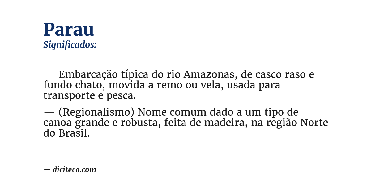 Significado de parau