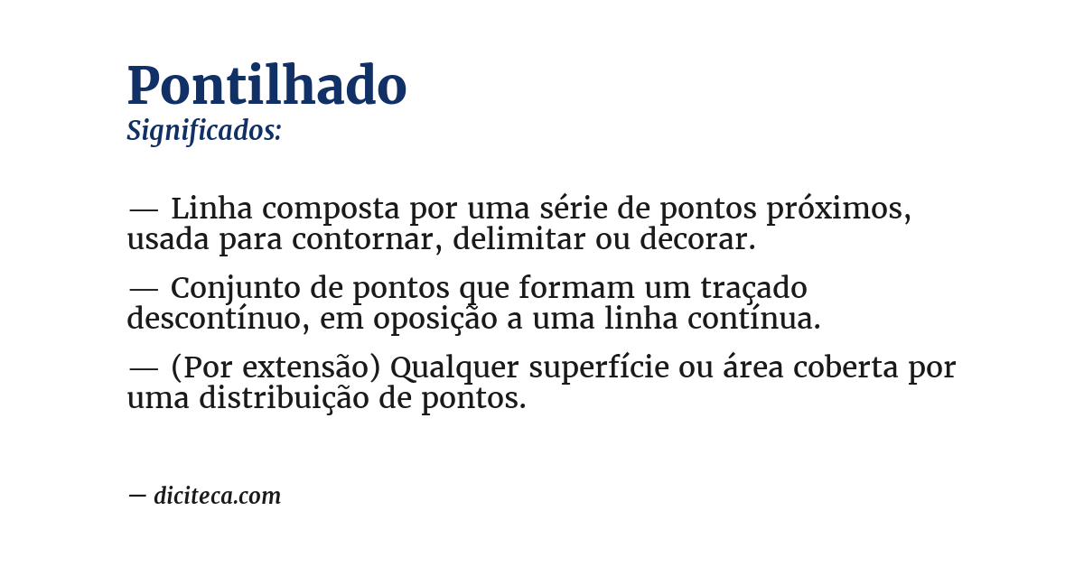Significado de pontilhado