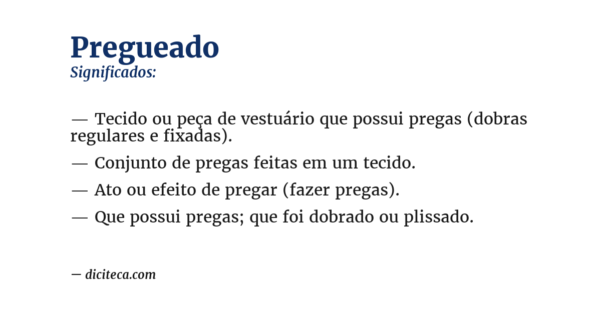 Significado de pregueado
