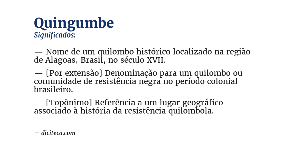 Significado de quingumbe