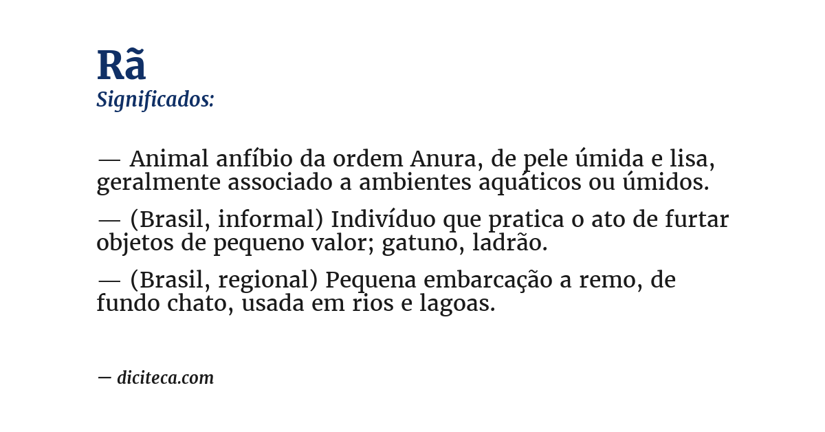 Significado de rã