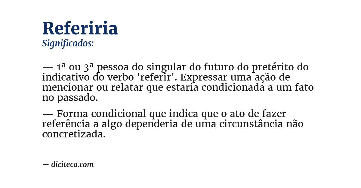 Significado de referiria