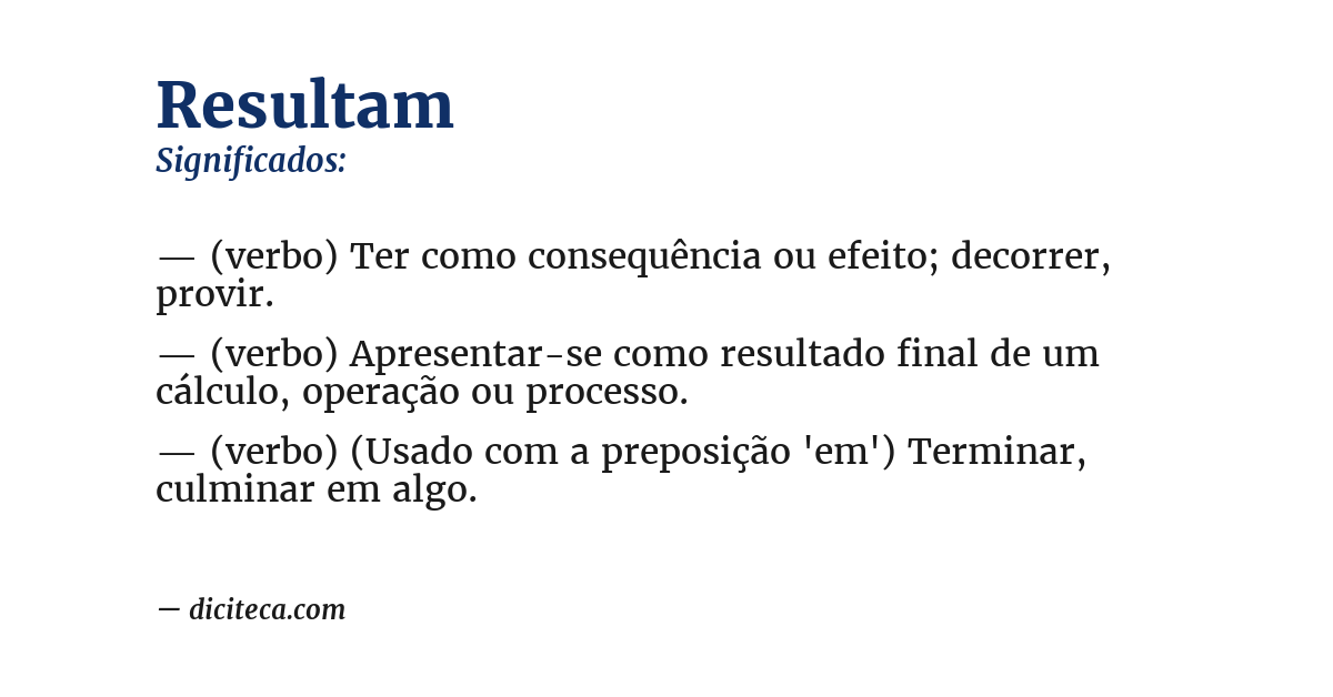 Significado de resultam
