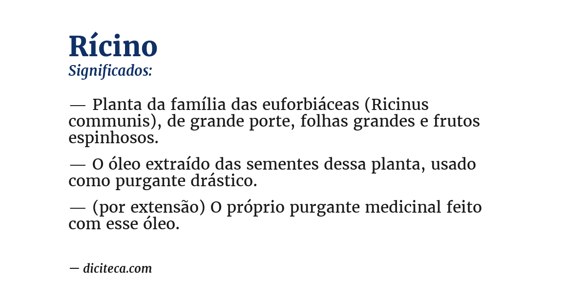 Significado de rícino