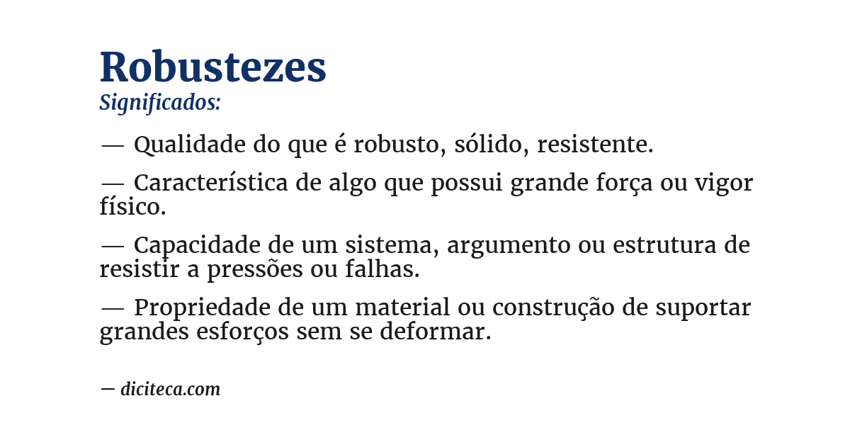 Significado de robustezes