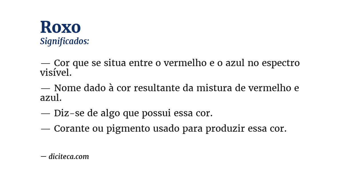 Significado de roxo