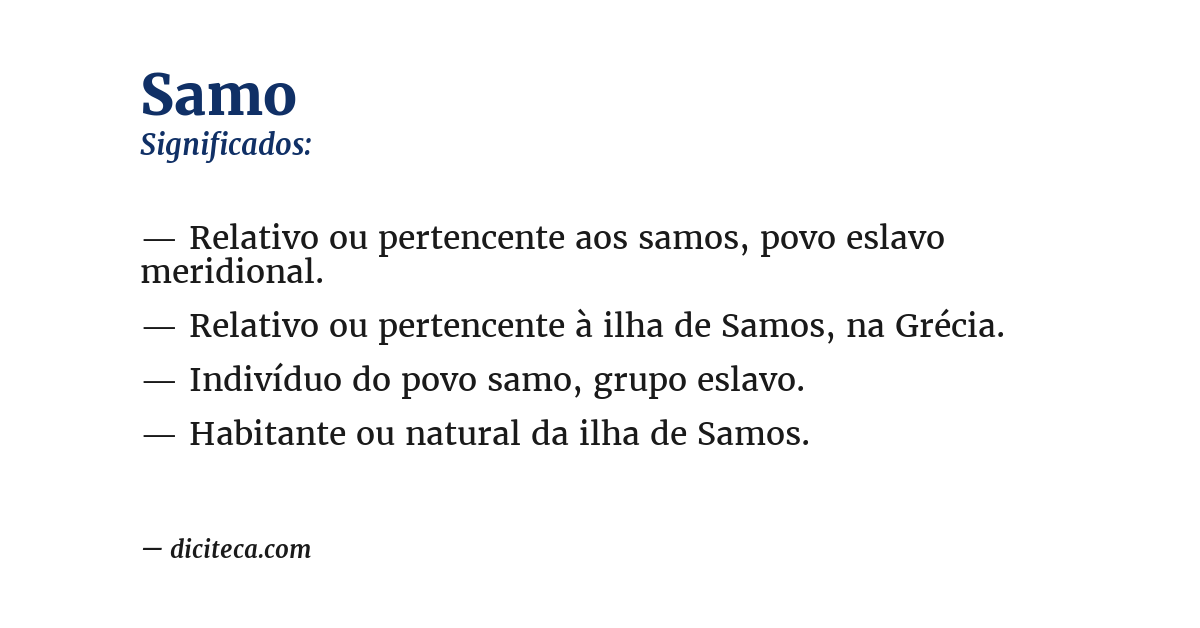 Significado de samo