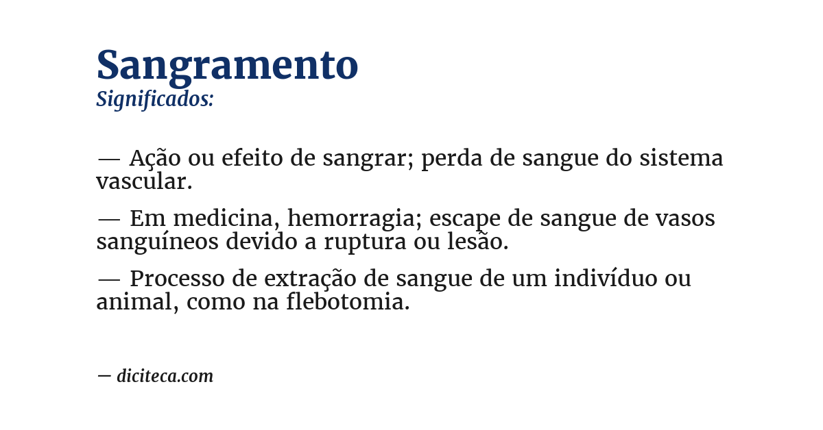 Significado de sangramento