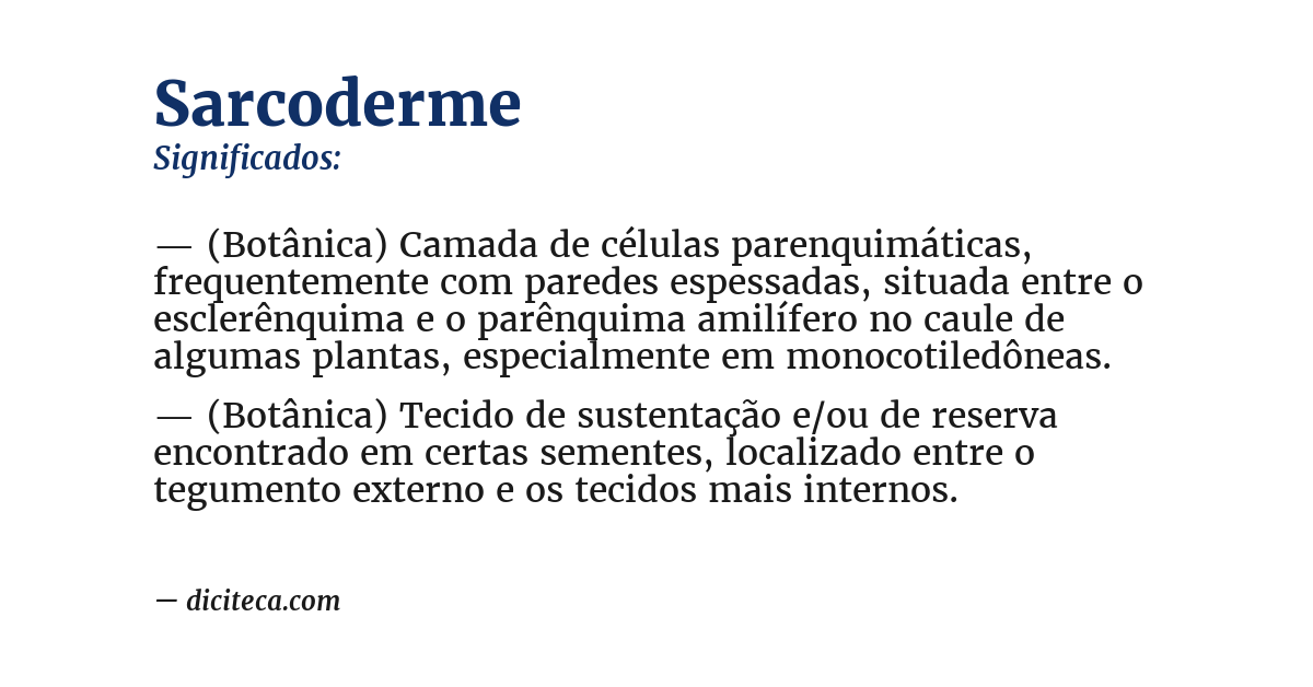 Significado de sarcoderme