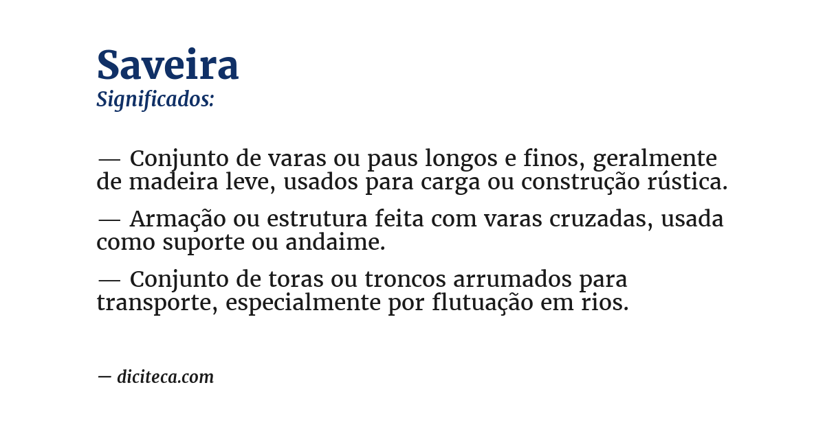 Significado de saveira
