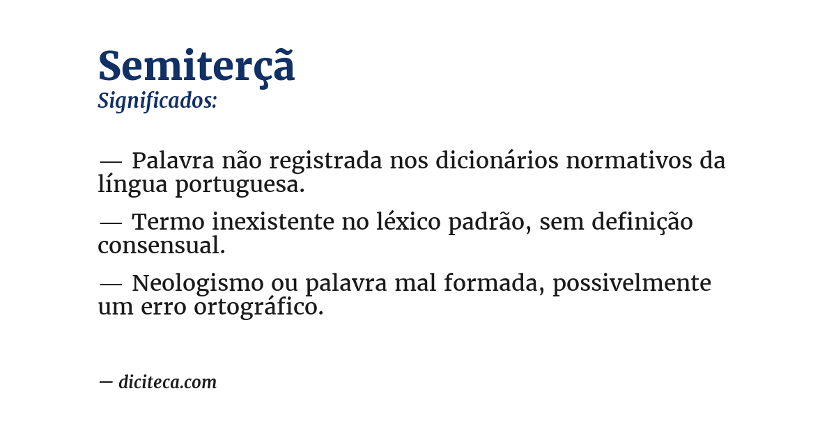 Significado de semiterçã
