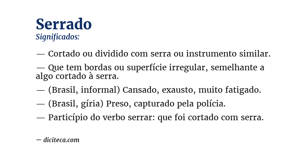 Significado de serrado