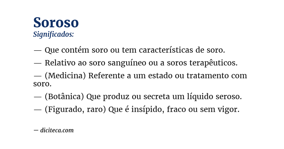 Significado de soroso