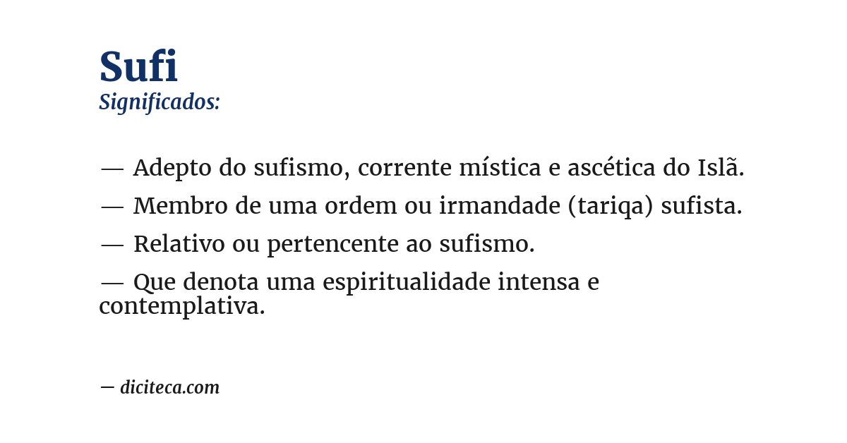Significado de sufi
