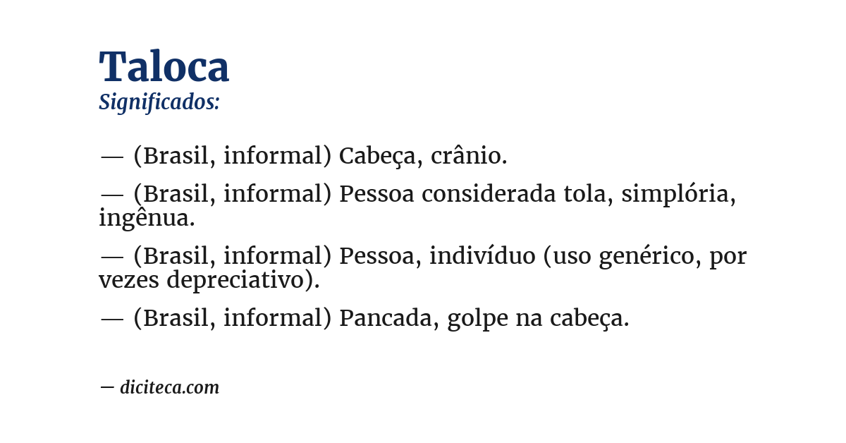 Significado de taloca