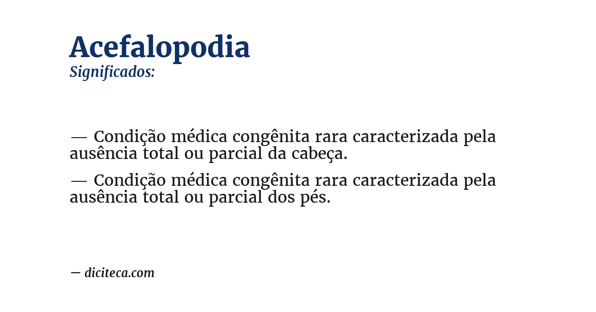 Significado de acefalopodia