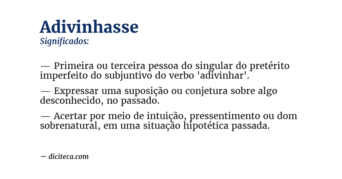 Significado de adivinhasse