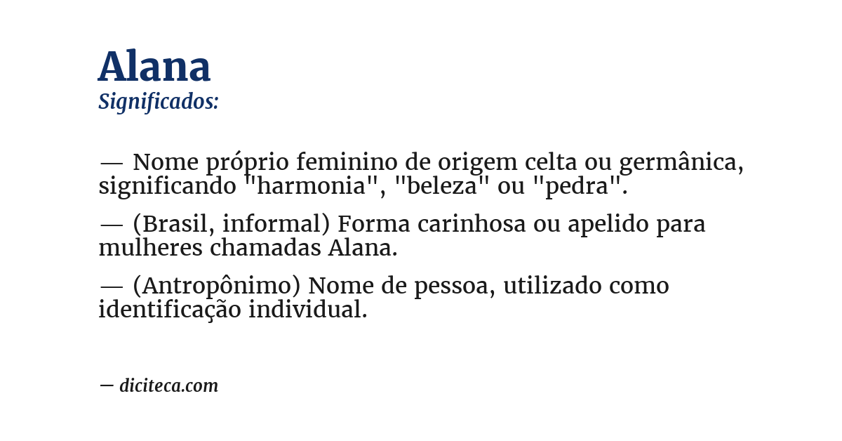 Significado de alana