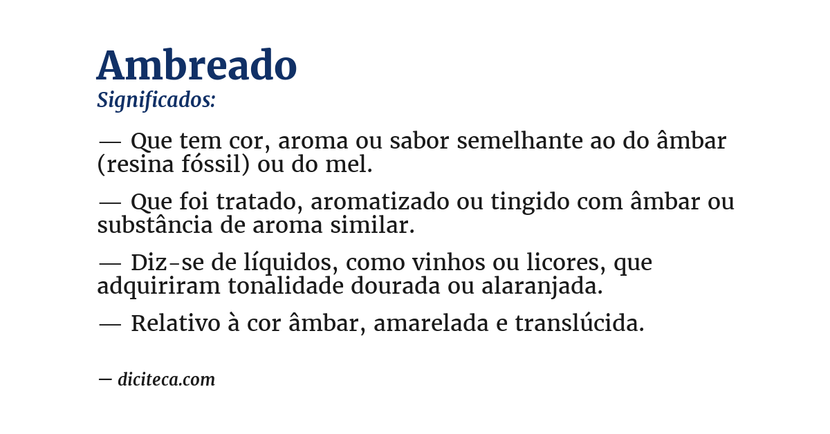 Significado de ambreado