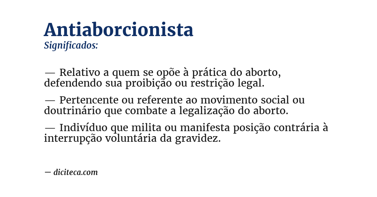 Significado de antiaborcionista