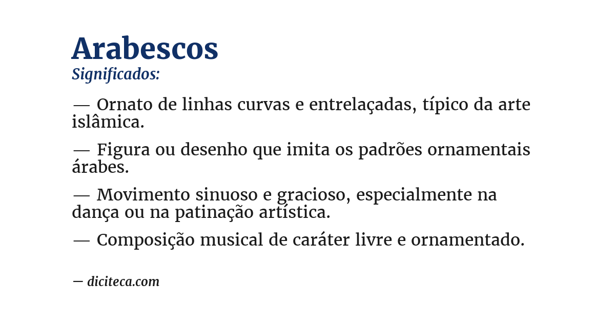 Significado de arabescos