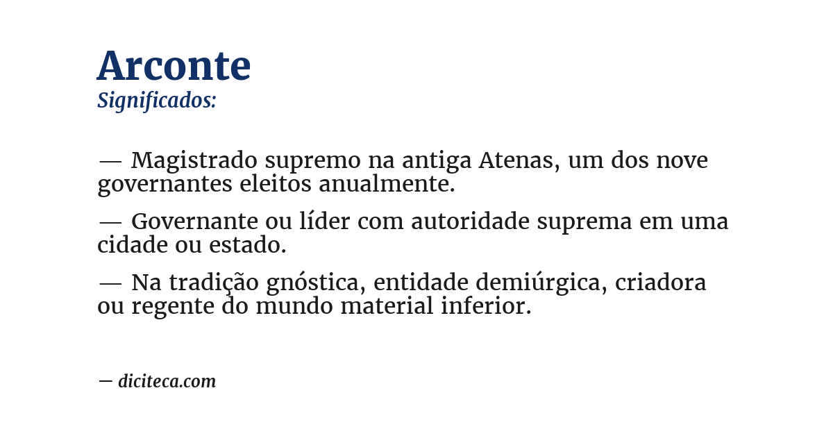 Significado de arconte
