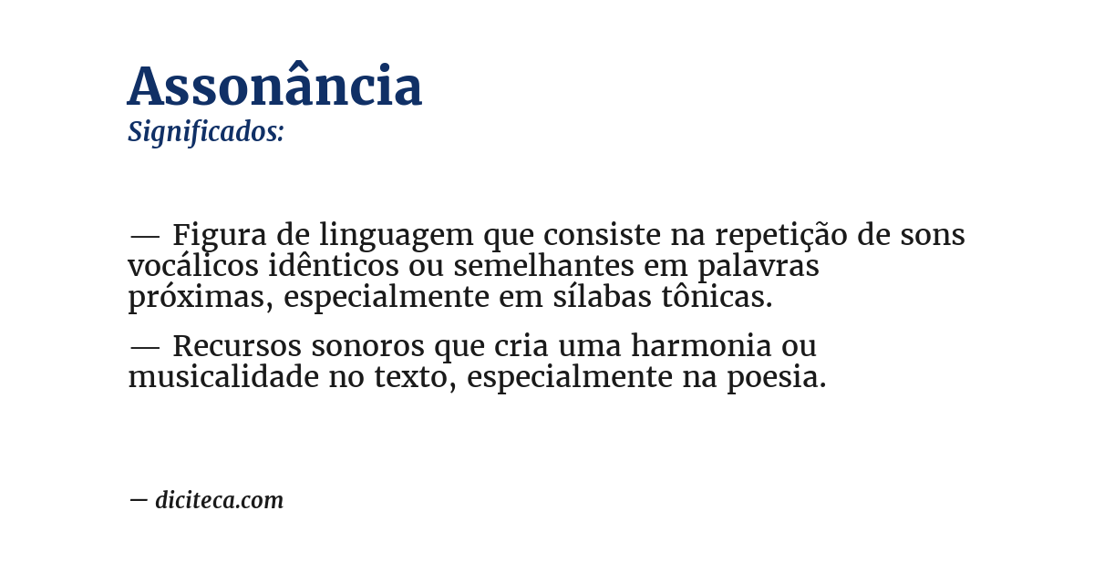 Significado de assonância