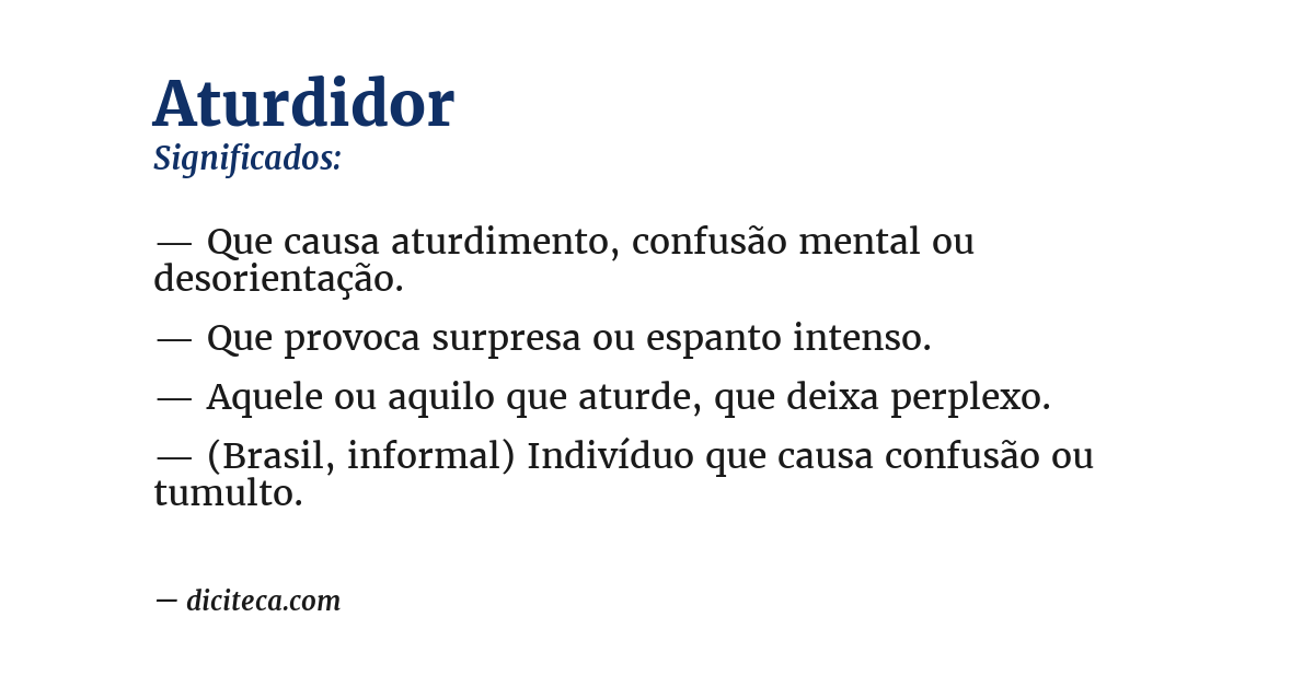 Significado de aturdidor