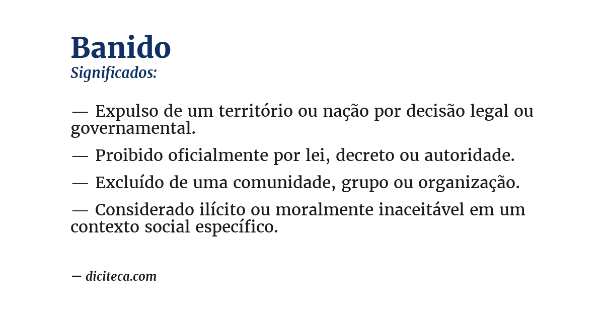 Significado de banido