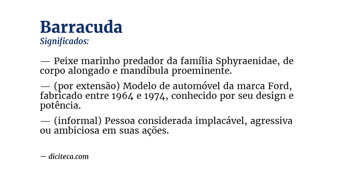 Significado de barracuda