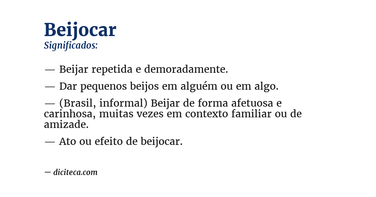Significado de beijocar