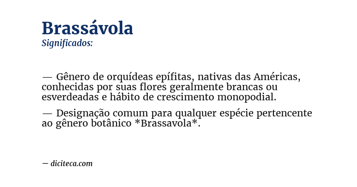Significado de brassávola
