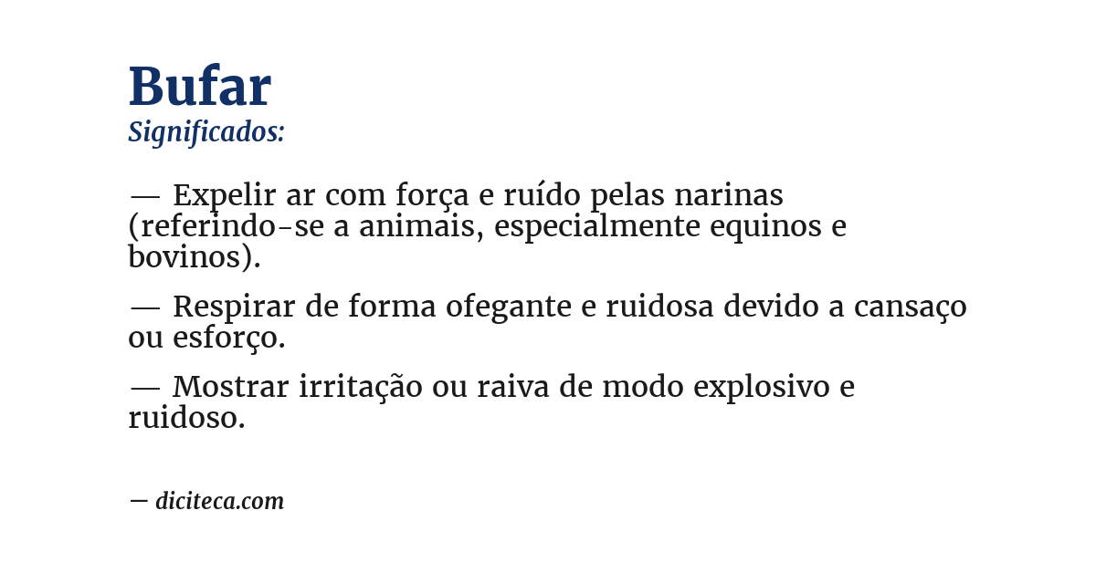 Significado de bufar