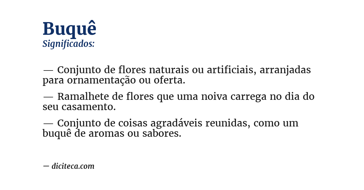 Significado de buquê