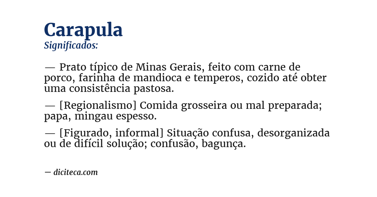 Significado de carapula