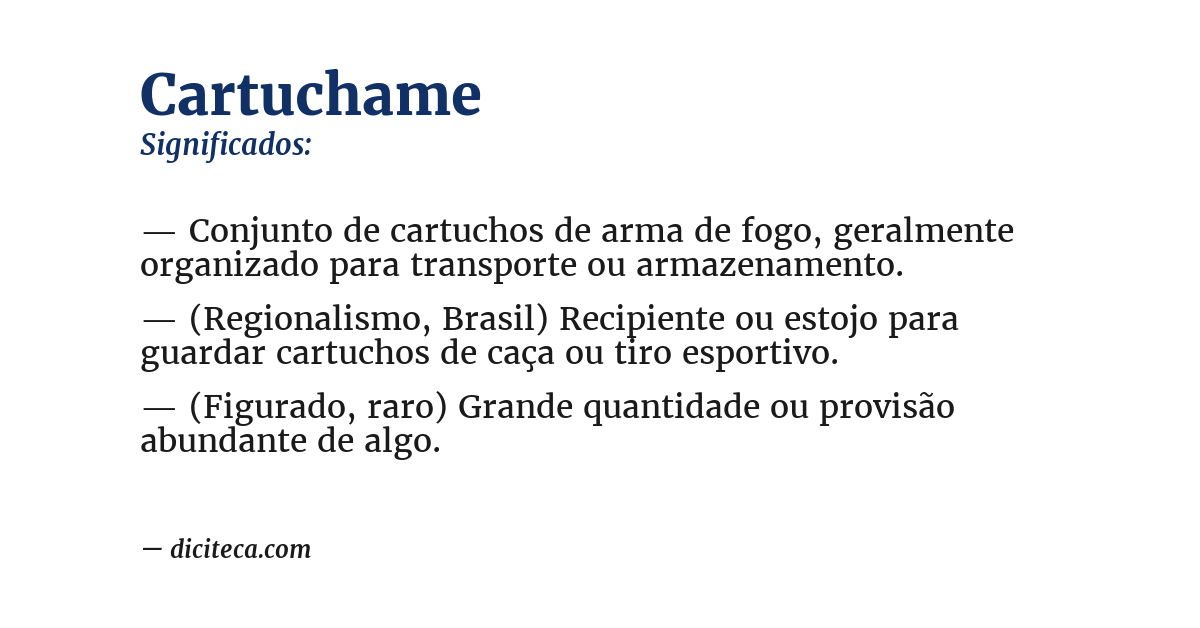 Significado de cartuchame