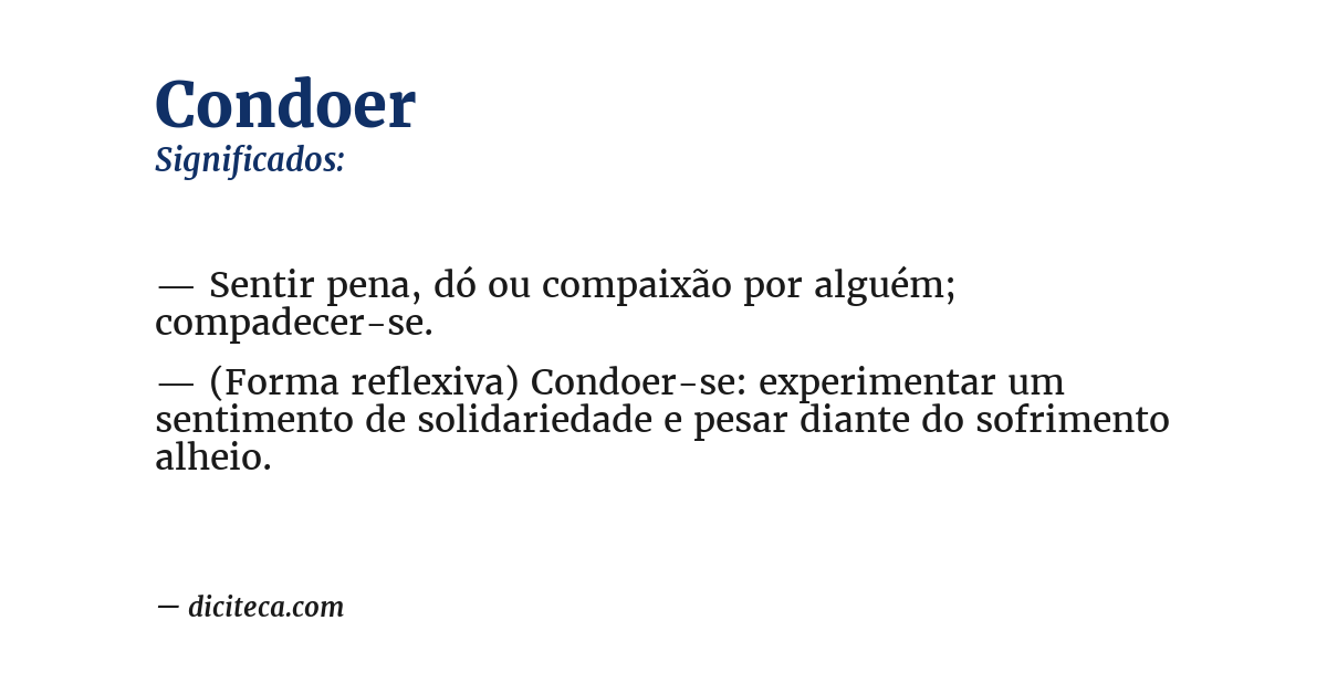 Significado de condoer