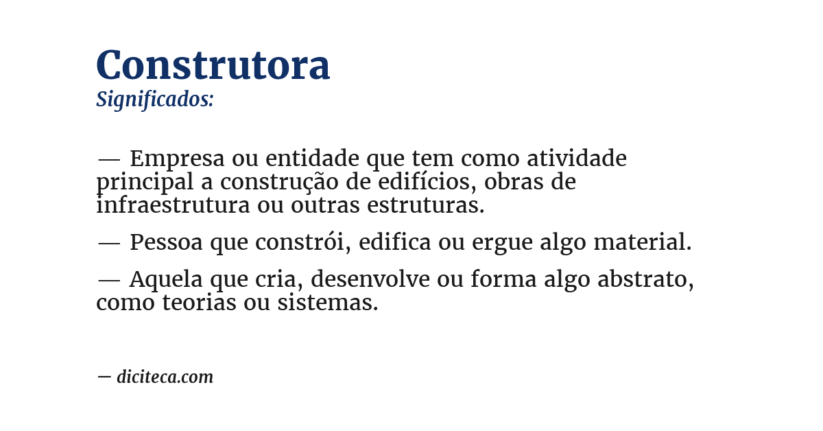 Significado de construtora